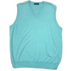 Montego Golf ~Men's Size L--Light Green 55% Silk 45% Cashmere Vest V-Neck.